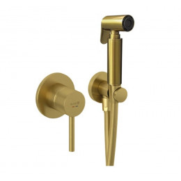 Гигиенический душ со смесителем, Kludi, BOZZ, "модерн", цвет-золото брашированное