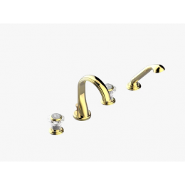 Смеситель для ванны и душа, THG, Dahlia, цвет-золото светлое