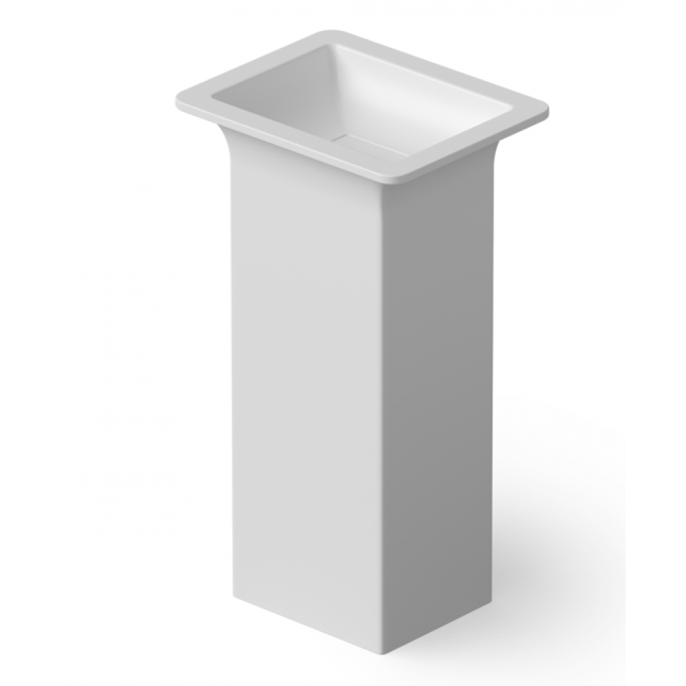 Раковина, DEA Design, Pedestal Basin, шгв 500*400*900, отверстия для смесителя-отсутствуют, цвет-белый матовый