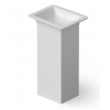 Раковина, DEA Design, Pedestal Basin, шгв 500*400*900, отверстия для смесителя-отсутствуют, цвет-белый матовый