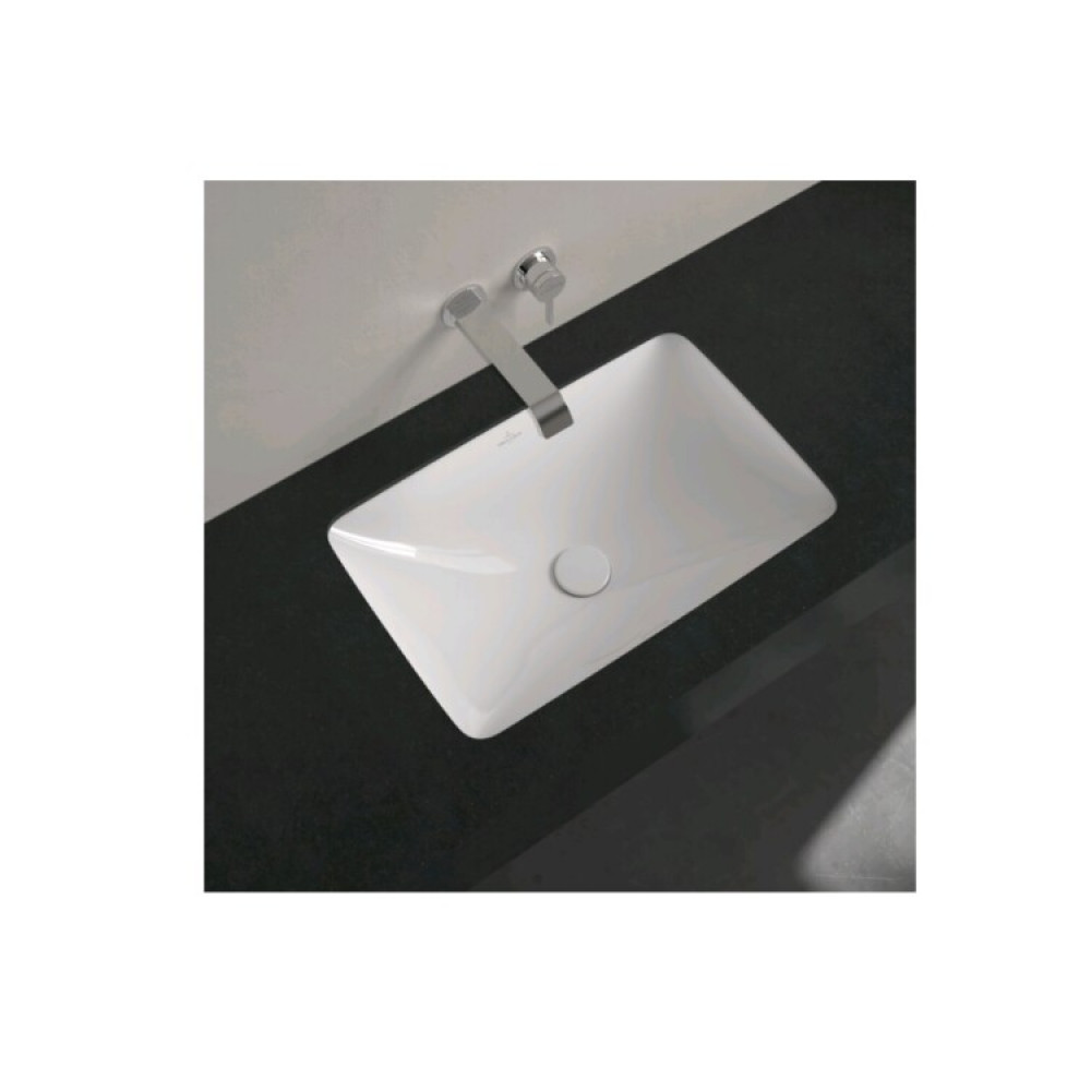 Раковина, Villeroy&Boch, Loop&Friends, шгв 540*340*190, отверстия для смесителя-отсутствуют, CeramicPlus, цвет-альпийский белый (белый Alpin)