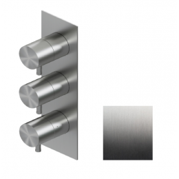 Смеситель для душа, Ritmonio, Diametro35, на 2 потребителя, цвет-Brushed Black Chrome