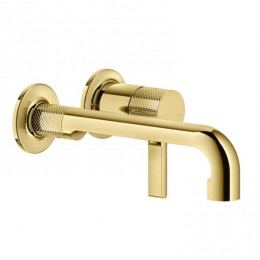 Смеситель для раковины, Gessi, Inciso, цвет-Gold PVD