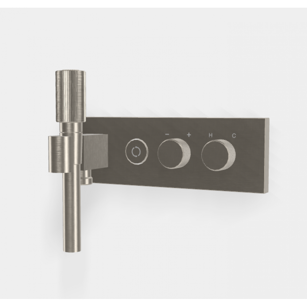 Смеситель для душа, Fima Carlo Frattini, Switch ON, на 2 потребителя, цвет-никель брашированный