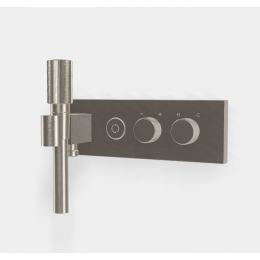 Смеситель для душа, Fima Carlo Frattini, Switch ON, на 2 потребителя, цвет-никель брашированный