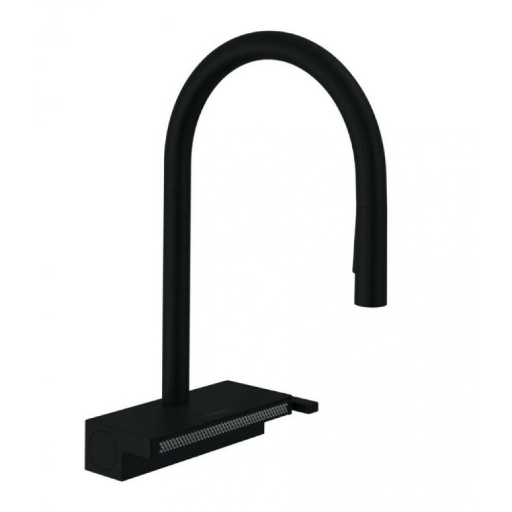 Смеситель для кухни, Hansgrohe, Aquno Select M81, цвет-черный матовый