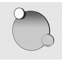 Зеркало, Alice, Lunaris, круглое, шгв 700*80*700, без подсветки, цвет рамы-черный матовый