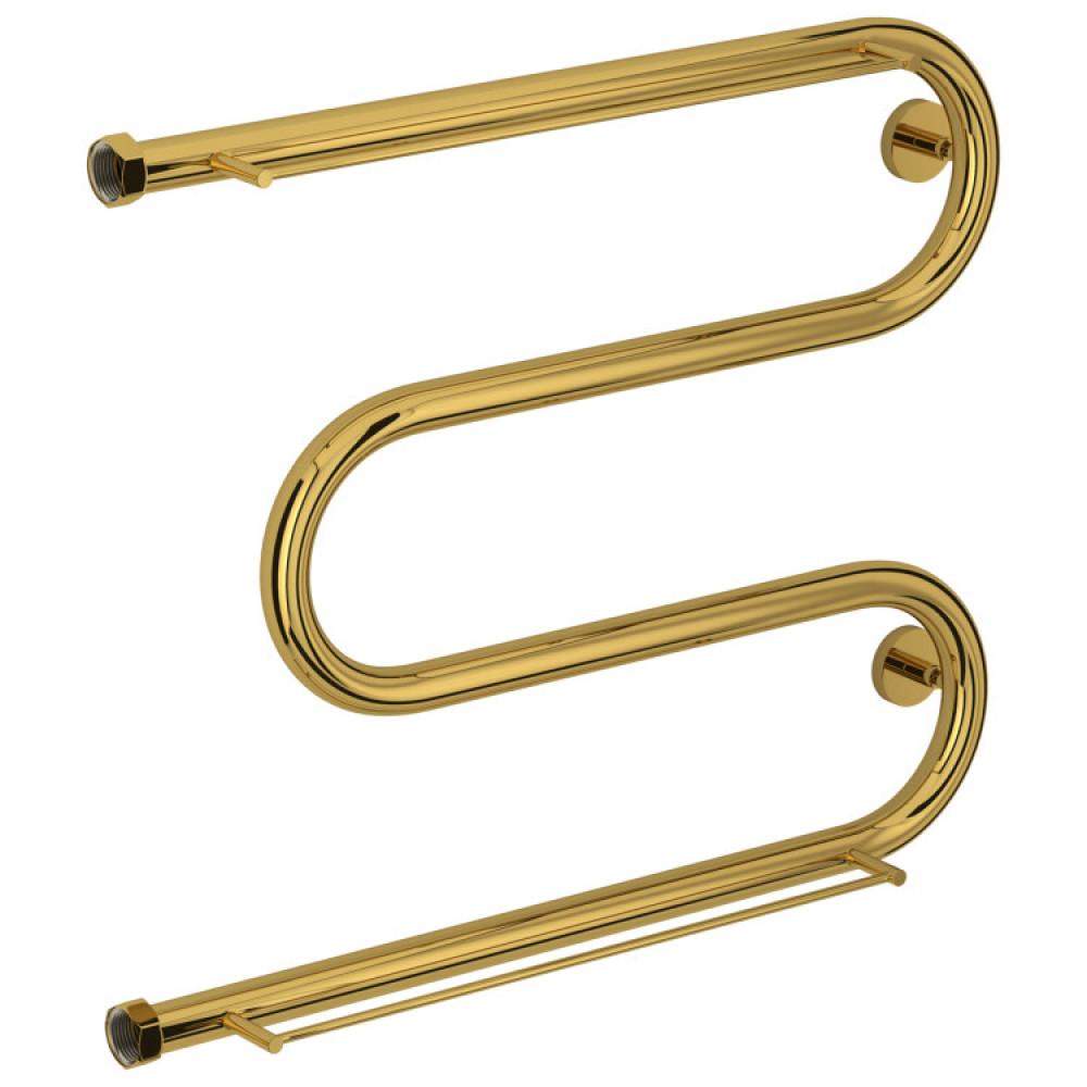 Полотенцесушитель, Сунержа, М-образный +, с 2 полками, шгв 660*105-125*536, цвет-золото