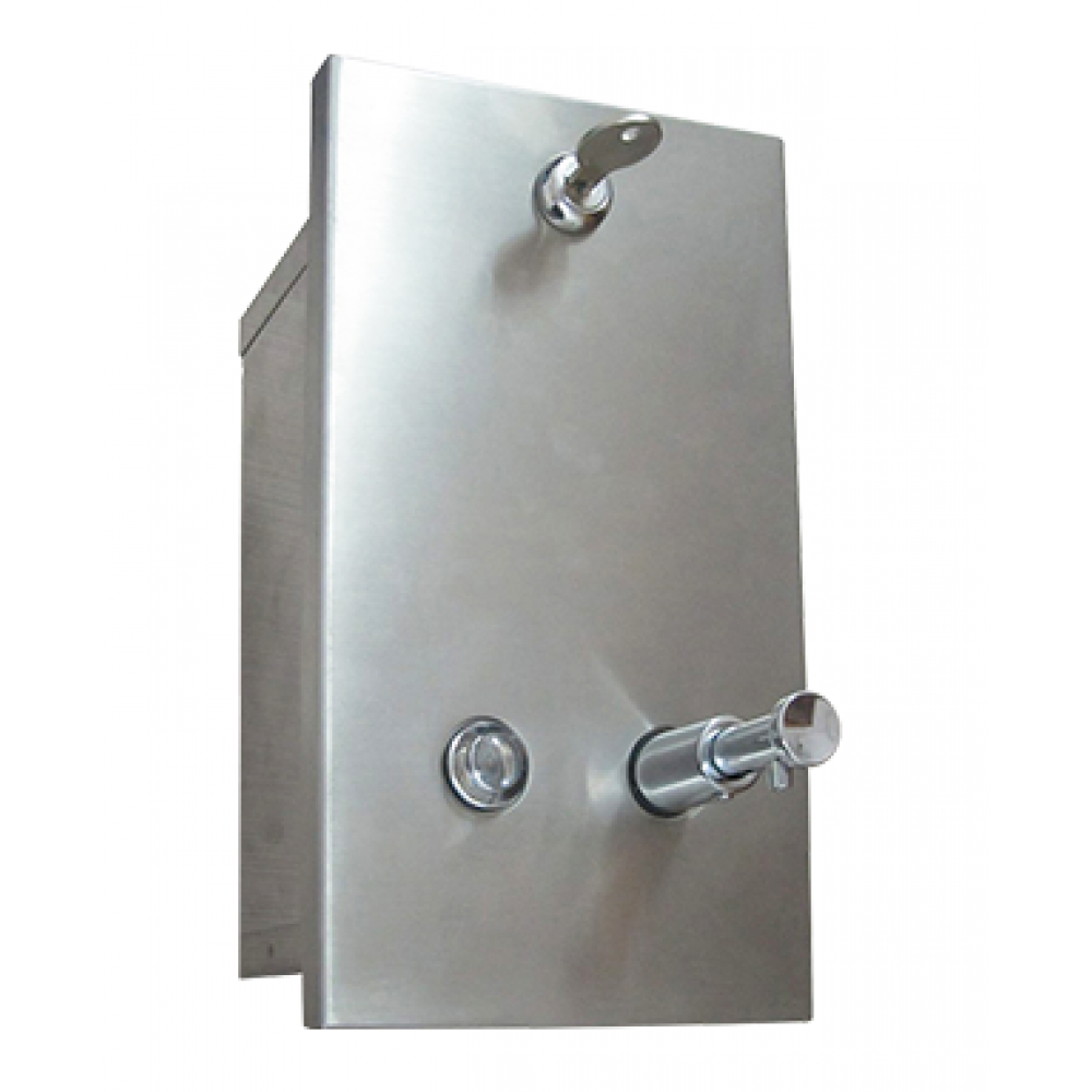 Дозатор для жидкого мыла, Nofer, шгв 150*110*260, цвет дозатора-сталь матовая