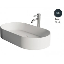 Раковина, Alice, Spy, шгв 650*350*120, отверстия для смесителя-отсутствуют, цвет-черный матовый