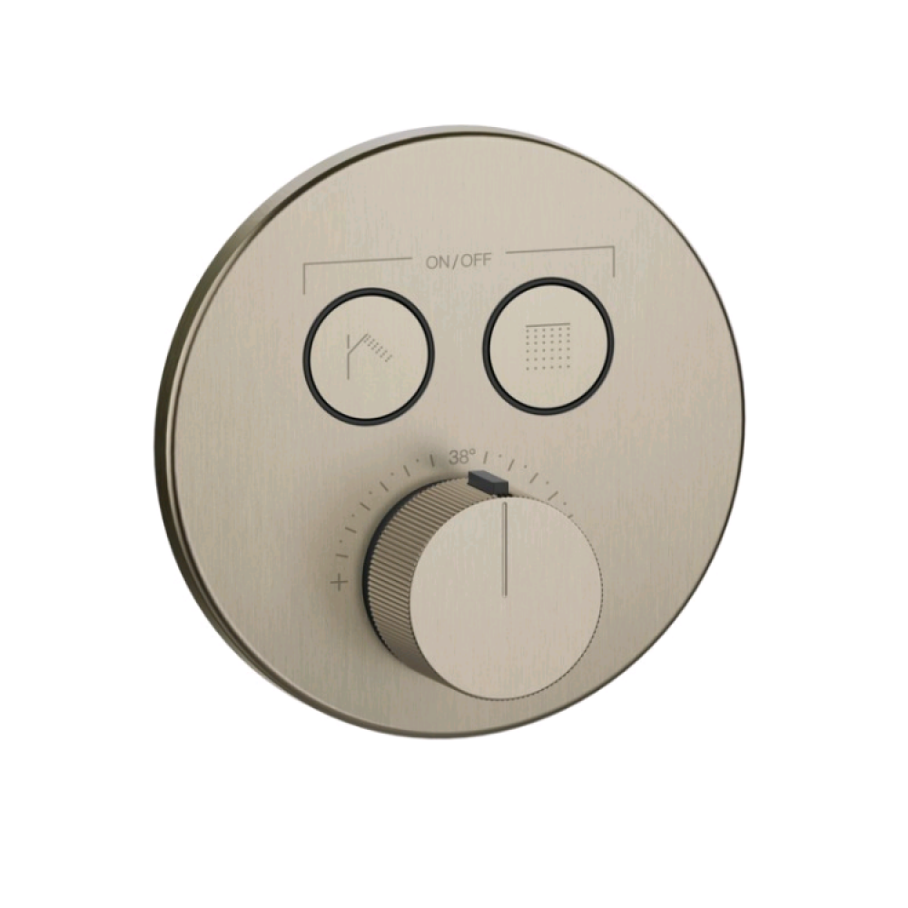 Смеситель для душа, Gessi, HI-FI Comfort, на 2 потребителя, цвет-Finox Brushed Nickel