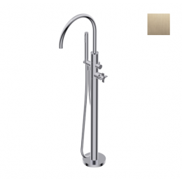 Смеситель для ванны и душа, Ritmonio, Diametro35 Cross, цвет-Brushed Champagne