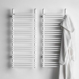 Полотенцесушитель, Antrax, Rabbit E H20, со штекером schuko, шгв 435*95*1052, нижнее слева, цвет-белый матовый