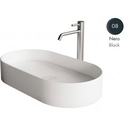 Раковина, Alice, Hide, шгв 650*350*120, отверстия для смесителя-отсутствуют, цвет-черный матовый