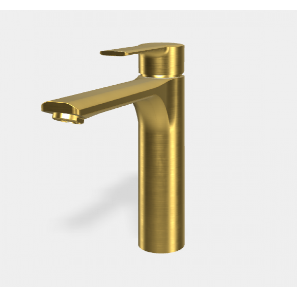 Смеситель для раковины, Fima Carlo Frattini, Mast, цвет-золото брашированное