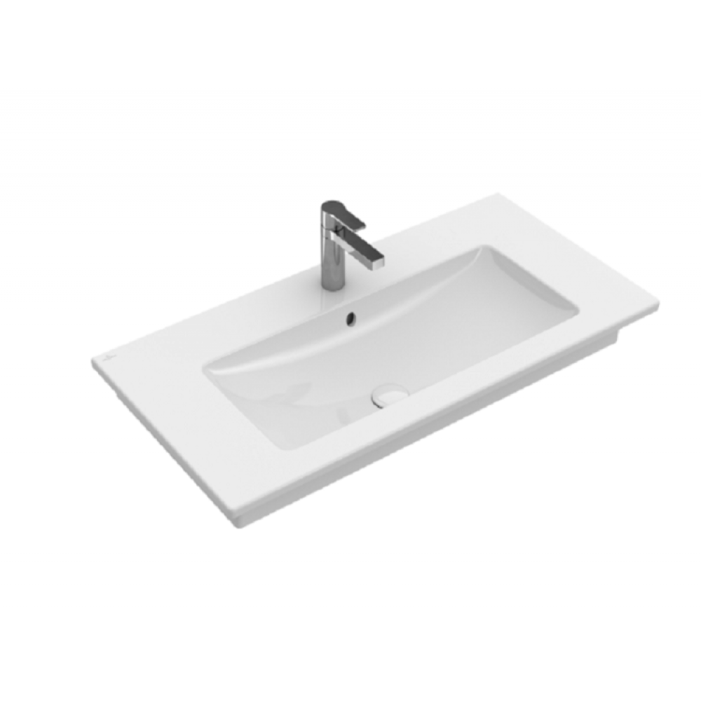 Раковина, Villeroy&Boch, Venticello, шгв 1000*500*165, отверстия для смесителя-1 сквозное, 2 промаркированных, CeramicPlus, цвет-камень белый