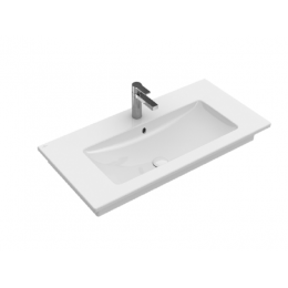 Раковина, Villeroy&Boch, Venticello, шгв 1000*500*165, отверстия для смесителя-1 сквозное, 2 промаркированных, CeramicPlus, цвет-камень белый