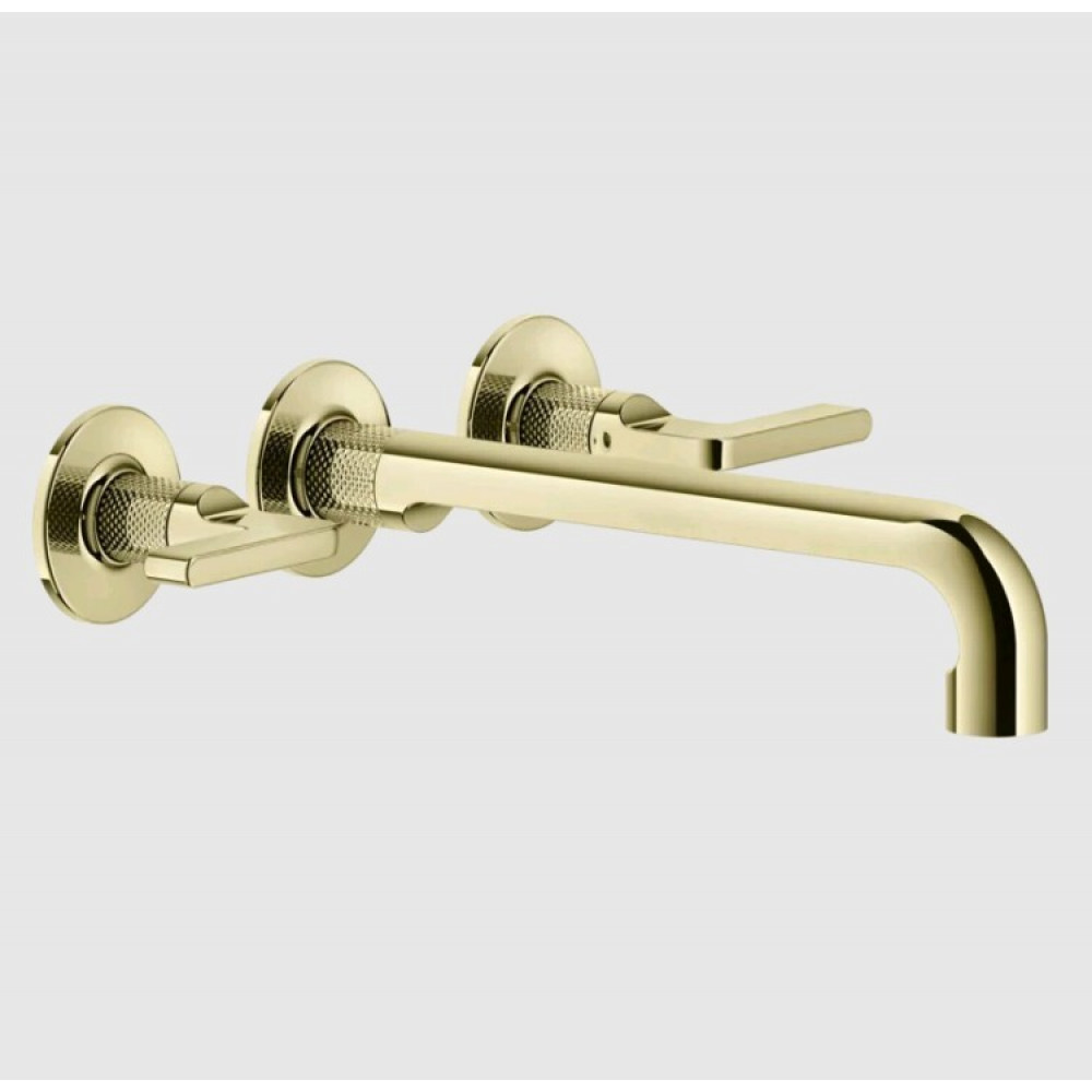 Смеситель для раковины, Gessi, Inciso, цвет-Brass PVD