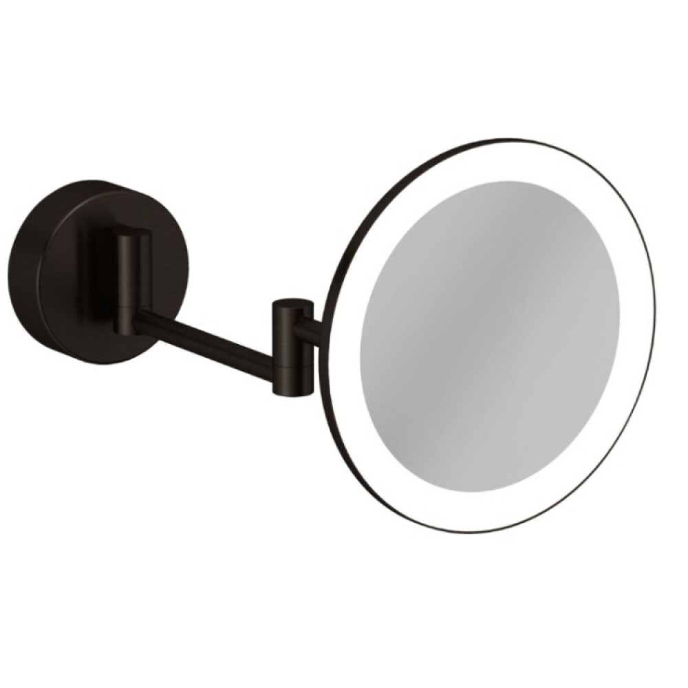 Косметическое зеркало, Kludi, VELA R, с подсветкой, цвет-сталь оружейная