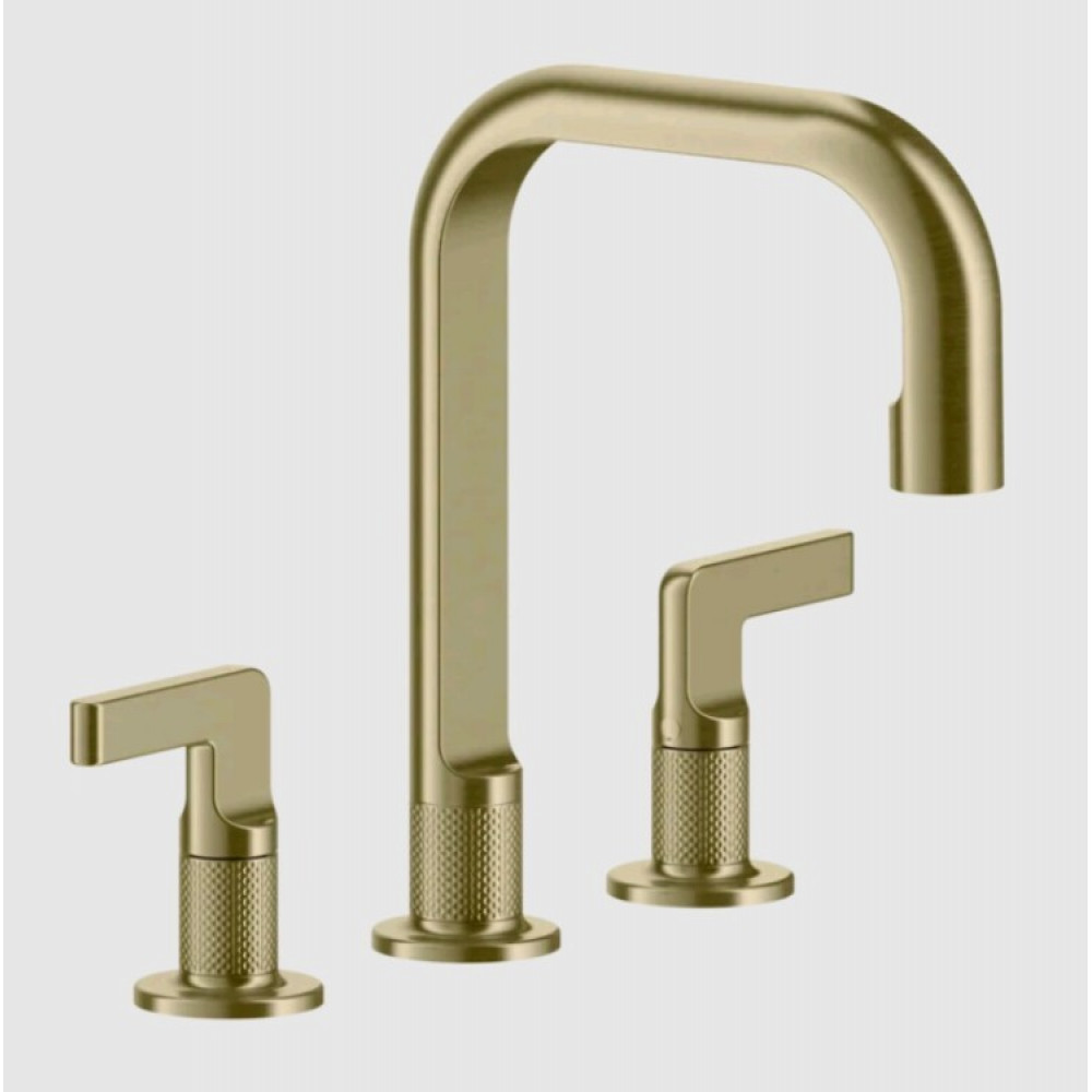 Смеситель для раковины, Gessi, Inciso, цвет-Brushed Brass PVD