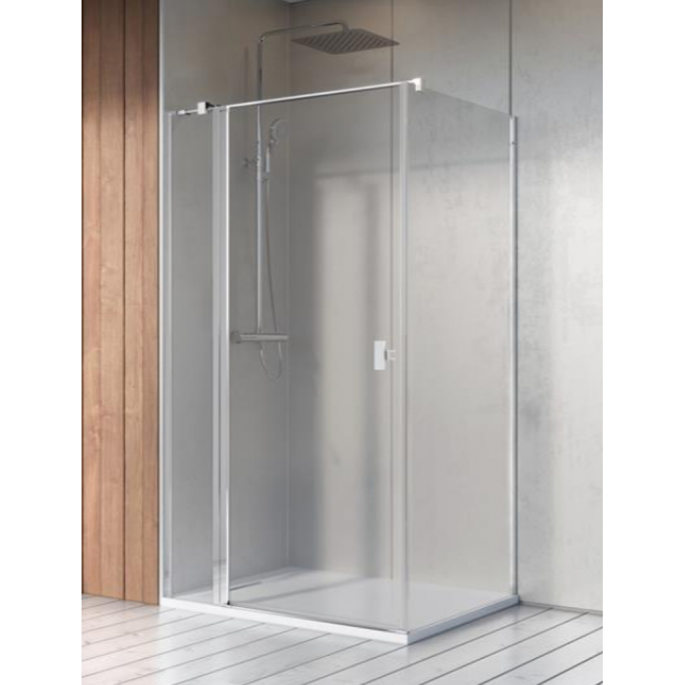 Дверь, Radaway, Nes 8 KDJ II, шв 900*2000, петли-слева, хром, цвет стекла-прозрачный, Easy Clean