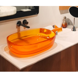 Смеситель для раковины, Antonio Lupi, Indigo, с внутренней частью и изливом, цвет-графит (Graphite)