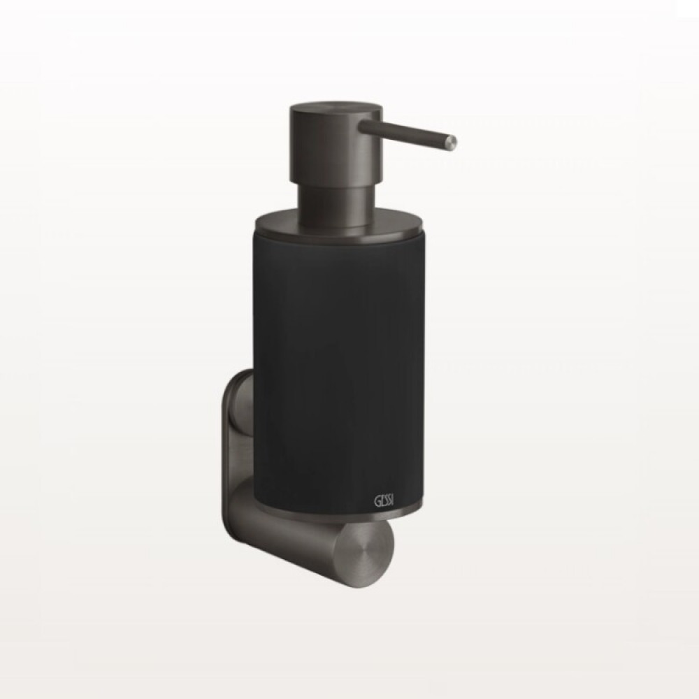 Дозатор для жидкого мыла, Gessi, 316, шгв 75*149*218, цвет дозатора-Black Metal Brushed PVD/чёрный