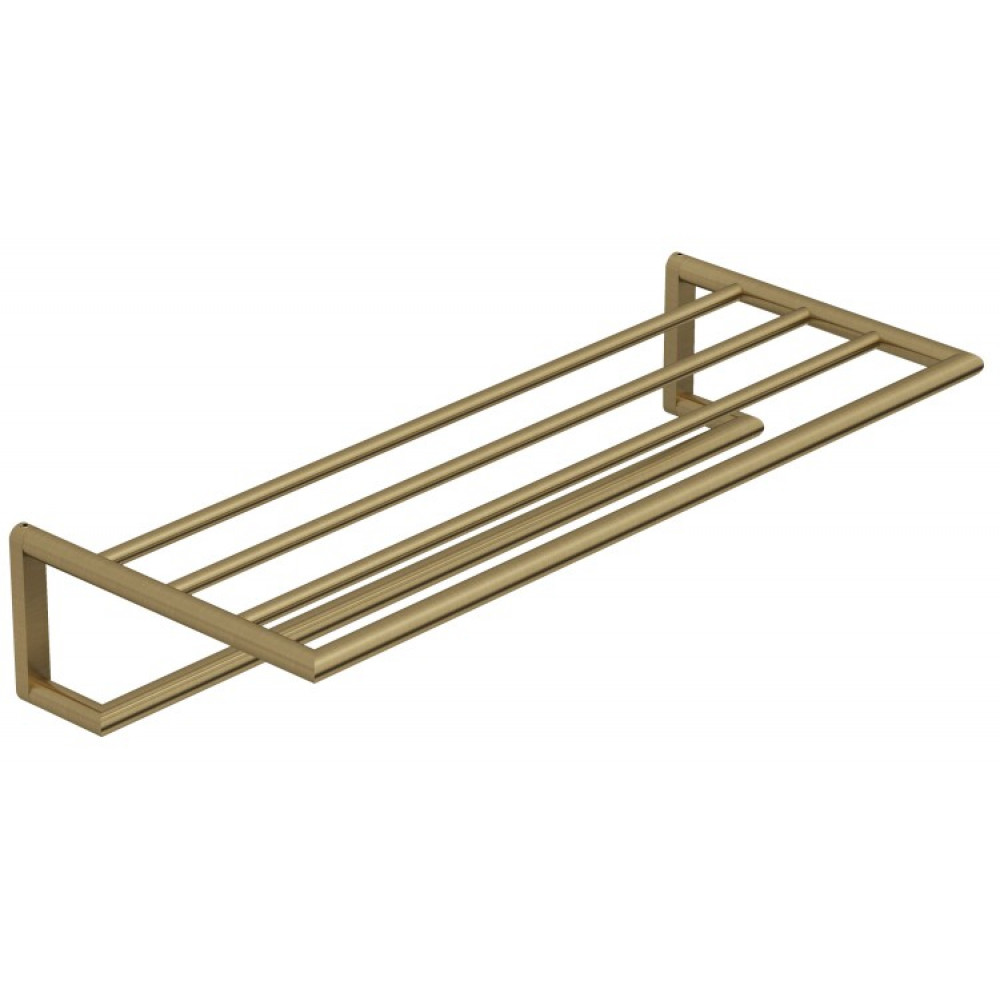 Полотенцедержатель, Kludi, VELA R, с полкой-решёткой, шгв 618*262*120, цвет-золото брашированное