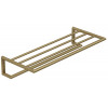 Полотенцедержатель, Kludi, VELA R, с полкой-решёткой, шгв 618*262*120, цвет-золото брашированное