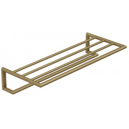 Полотенцедержатель, Kludi, VELA R, с полкой-решёткой, шгв 618*262*120, цвет-золото брашированное