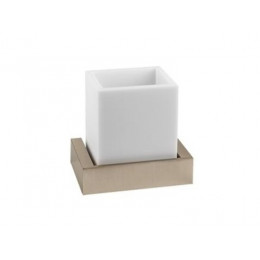 Стакан, Gessi, Rettangolo, шгв 140*95*117, цвет-Black Metal PVD/белый