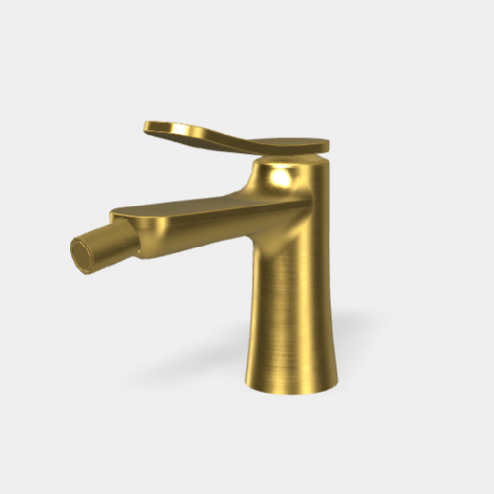 Смеситель для биде, Fima Carlo Frattini, Flo', цвет-брашированное золото