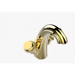 Смеситель для раковины, THG, Diplomate roped rings, цвет-золото