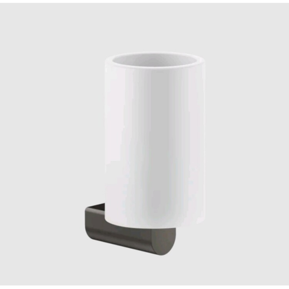 Стакан, Gessi, Rilievo, шгв 75*100*150, цвет-белый/Black Metal Brushed PVD