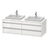 Тумба под раковину, Duravit, Ketho, шгв 1400*550*496, раковина-необходимо заказать, цвет-белый глянцевый