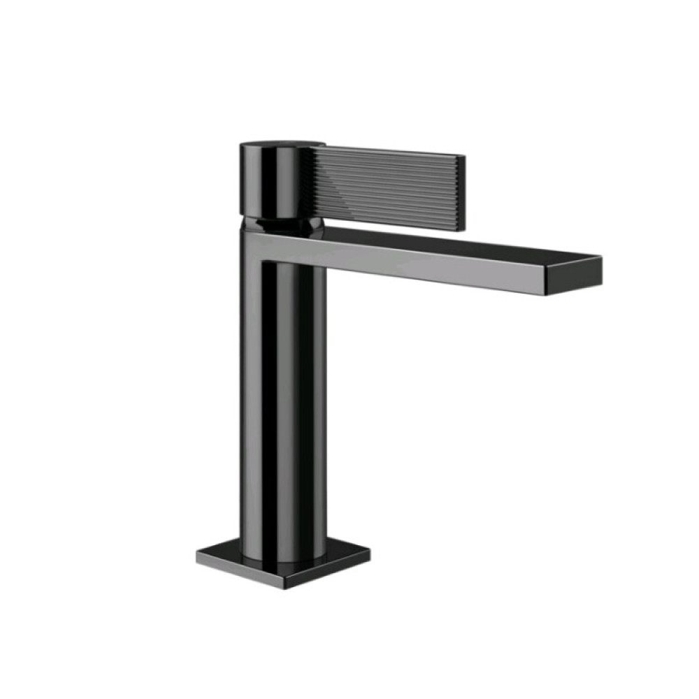 Смеситель для раковины, Gessi, Inverco Rigato, цвет-Black Metal PVD