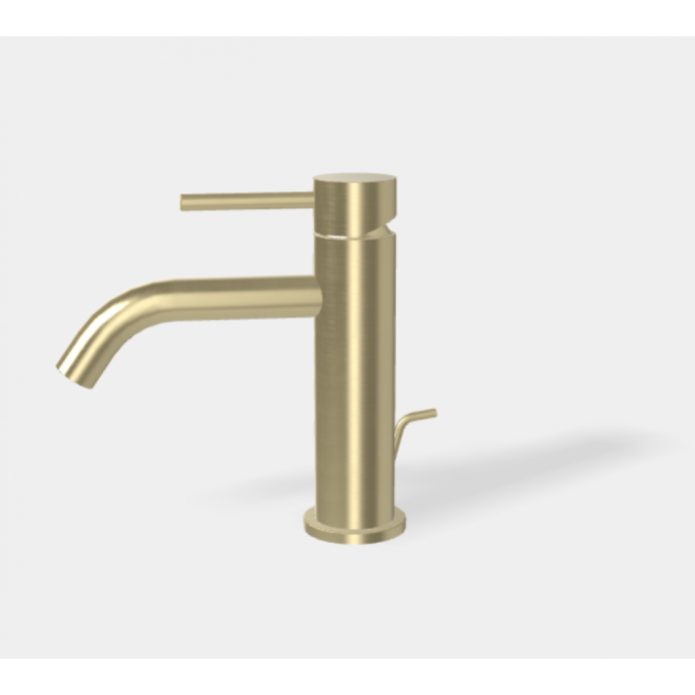 Смеситель для раковины, Fima Carlo Frattini, Spillo Up, цвет-брашированный шампань