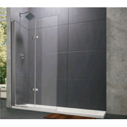 Душевая перегородка, Huppe, Design Pure, шв 1000*1400, серебристый глянцевый, цвет стекла-прозрачный