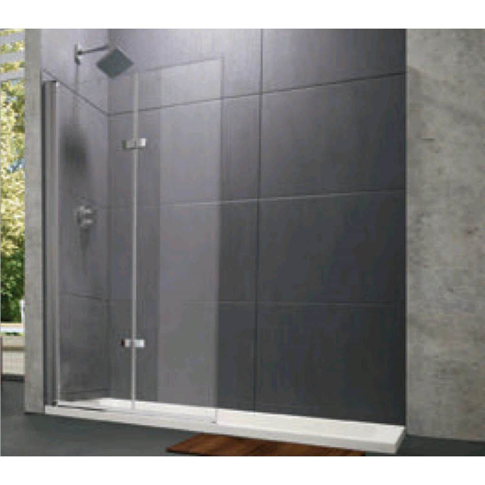 Душевая перегородка, Huppe, Design Pure, шв 1000*1400, серебристый глянцевый, цвет стекла-прозрачный