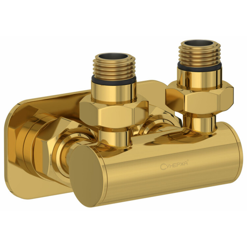 Модуль, Сунержа, угловой EU50,  для водяных полотенцесушителей, цвет-золото