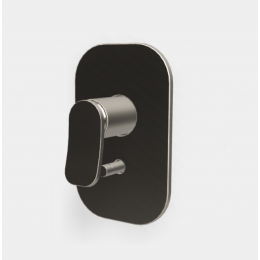 Смеситель для душа, Fima Carlo Frattini, Flo', с переключателем, цвет-брашированный никель