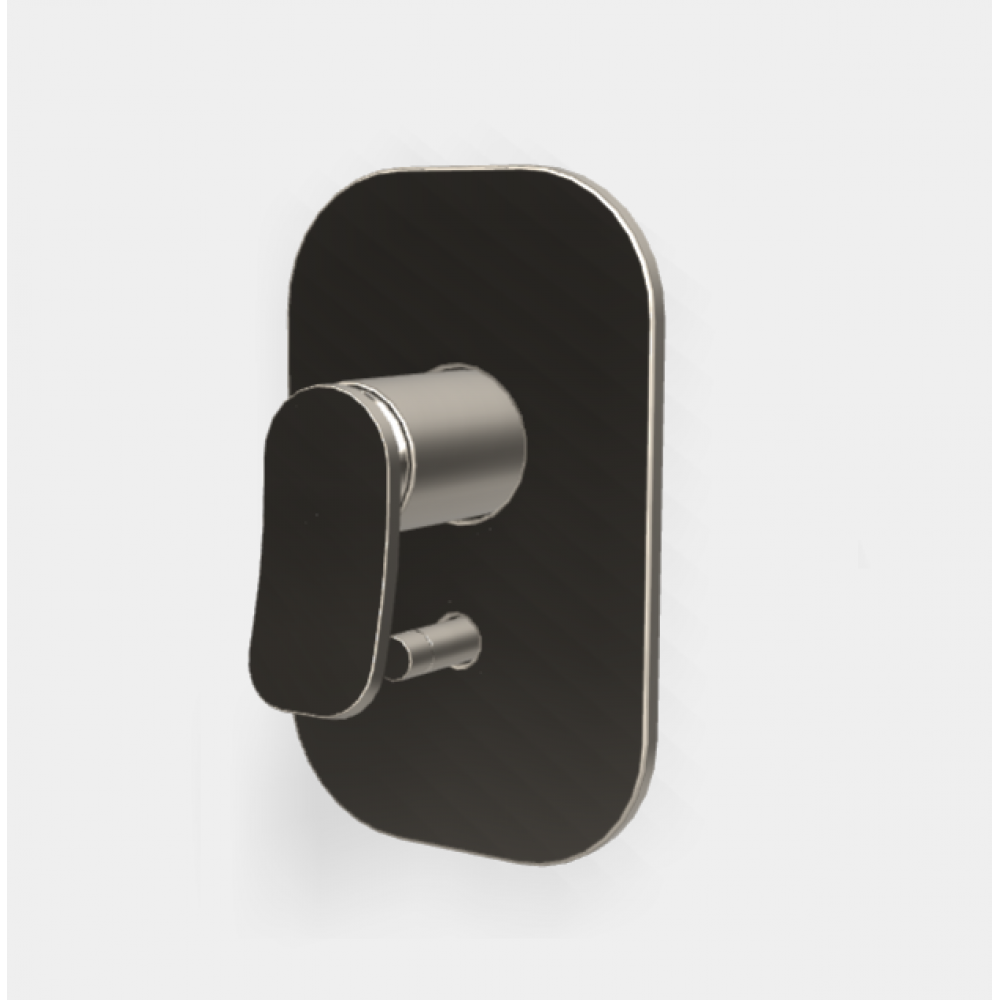 Смеситель для душа, Fima Carlo Frattini, Flo', с переключателем, цвет-брашированный никель