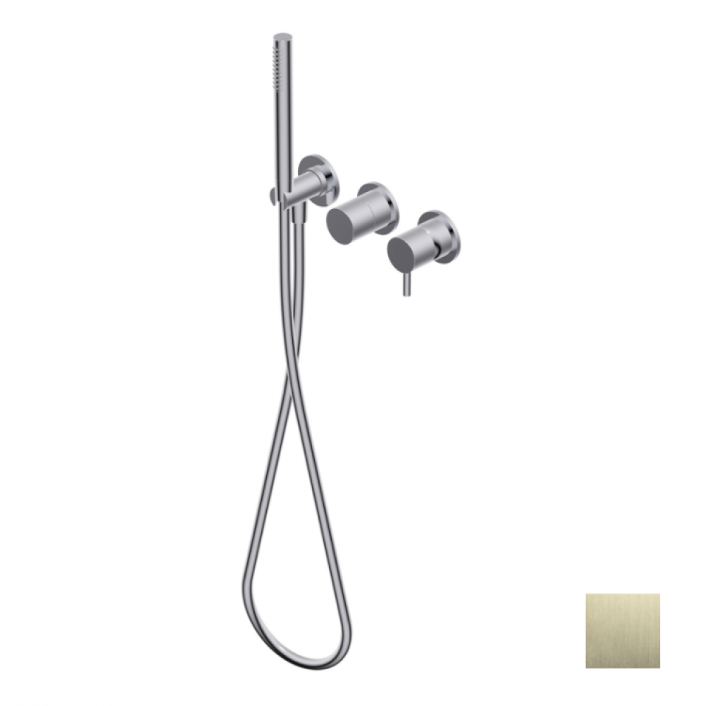 Смеситель для душа, Ritmonio, Diametro35 S, на 2/3 потребителя, цвет-Brushed champagne PVD