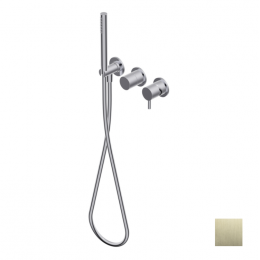 Смеситель для душа, Ritmonio, Diametro35 S, на 2/3 потребителя, цвет-Brushed champagne PVD