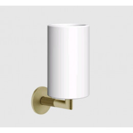 Стакан, Gessi, Ingranaggio, шгв 75*107*171, цвет-белый/Brushed Brass PVD