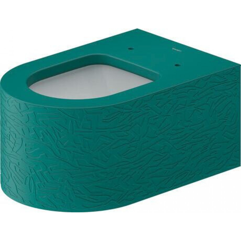 Унитаз, Duravit, Millio, Pattern, подвесной, шгв 380*570*400, цвет-Аквамарин матовый