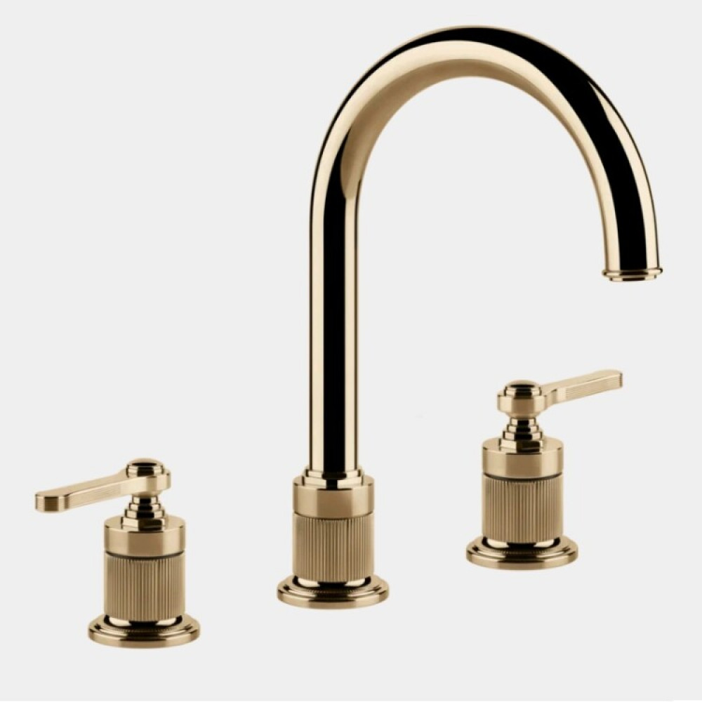 Смеситель для раковины, Gessi, VENTI20, цвет-Warm Bronze PVD