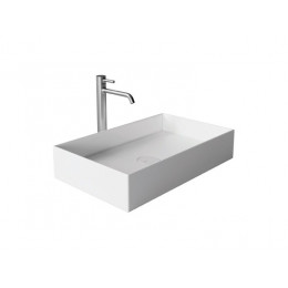 Раковина, Alice, Hide, шгв 600*370*120, отверстия для смесителя-отсутствуют, цвет-белый матовый