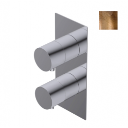 Смеситель для душа, Ritmonio, Diametro35 S, с переключателем на 2/3 потребителя, цвет-Brushed bronze