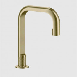 Смеситель для раковины, Gessi, Inciso, цвет-Brushed Brass PVD